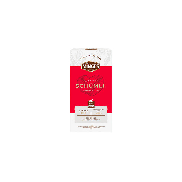 4037014960804 - MINGES Café Créme Schümli 2 Kaffeekapseln Arabicabohnen mild 52 g 4037014960804 - MINGES Café Créme Schümli 2 Kaffeekapseln Arabicabohnen mild 52 g