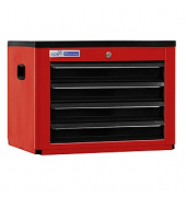 Schrank-Aufsatz rot, anthrazit 4 Schubladen 61,0 x 45,0 x 95,0 cm