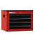Schrank-Aufsatz rot, anthrazit 4 Schubladen 61,0 x 45,0 x 95,0 cm