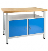 Werkbank lichtgrau, blau 120,0 x 60,0 x 84,0 cm