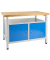 Werkbank lichtgrau, blau 120,0 x 60,0 x 84,0 cm
