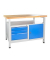 Werkbank lichtgrau, blau 3 Schubladen 120,0 x 60,0 x 84,0 cm