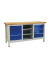 Werkbank lichtgrau, RAL 5012 7 Schubladen 170,0 x 60,0 x 84,0 cm