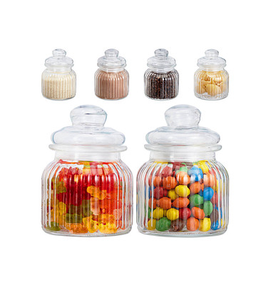 Vorratsdosen 15,5 cm hoch transparent