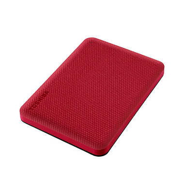 externe Festplatte Canvio Advance HDTCA20ER3AA, rot, 2,5 Zoll (6,35cm), 2 TB, HDD