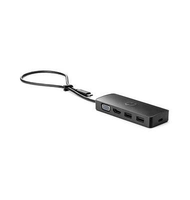 USB-Hub Reisehub G2 EURO 4-fach schwarz