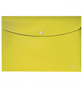 Dokumententasche Recycle 46780015, A4, gelb, Kunststoff, Druckknopf