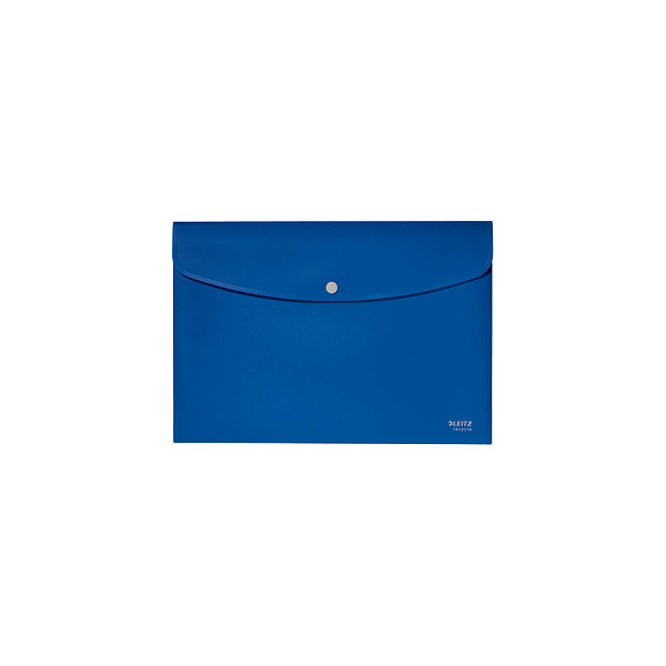 4002432130658 - Leitz® Sammelmappe Recycle Format A4 Druckknopfverschluss blickdicht CO2-neutral 100 % recycelbar Blauer Engel Recyclingkunststoff blau
