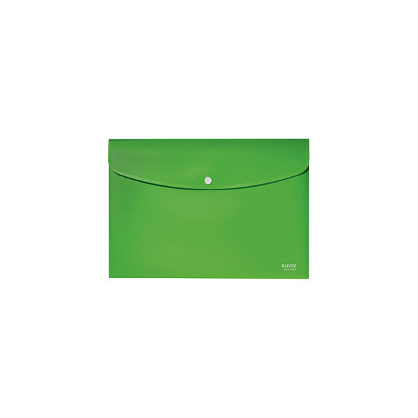 4002432130665 - Leitz® Sammelmappe Recycle Format A4 Druckknopfverschluss blickdicht CO2-neutral 100 % recycelbar Blauer Engel Recyclingkunststoff grün