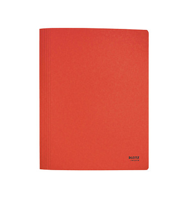 Schnellhefter Recycle 3904-00-25, A4, rot, Recyclingkarton, 275g, Vorderdeckel rot / opak