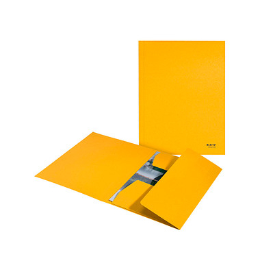 Jurismappe Recycle 3906-00-15, A4 gelb 100 % recycelbarem Karton 430g, mit 3 Einschlagklappen