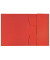 Jurismappe Recycle 3906-00-25, A4 rot 100 % recycelbarem Karton 430g, mit 3 Einschlagklappen