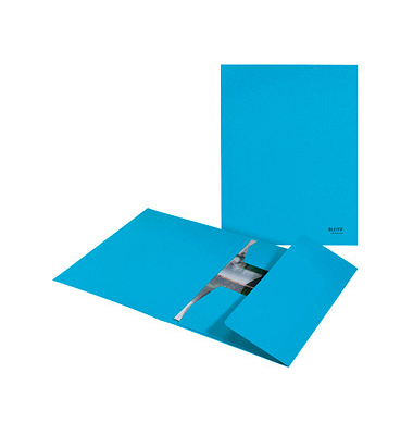 Jurismappe Recycle 3906-00-35, A4 blau 100 % recycelbarem Karton 430g, mit 3 Einschlagklappen