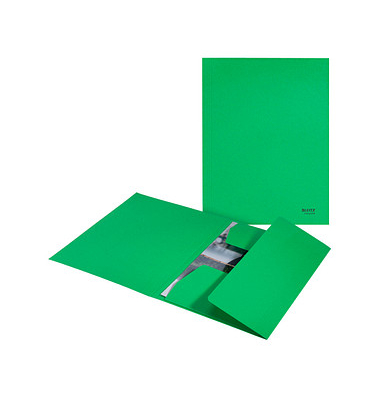 Jurismappe Recycle 3906-00-55, A4 grün 100 % recycelbarem Karton 430g, mit 3 Einschlagklappen