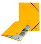 Eckspannmappe Recycle 39080015, A4 gelb Recyclingkarton 430g, f&uuml;r ca. 250 Blatt  (80 g/m&sup2;)