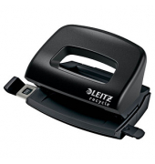 B&uuml;rolocher NeXXt Recycle Mini 5010-00-95, schwarz, bis 1mm 10 Blatt, mit Anschlagschiene