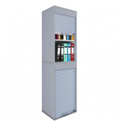 Aktos XL Rollladenschrank grau 2 Fachböden 50,0 x 40,0 x 186,0 cm