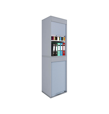Aktos XL Rollladenschrank grau 2 Fachböden 50,0 x 40,0 x 186,0 cm
