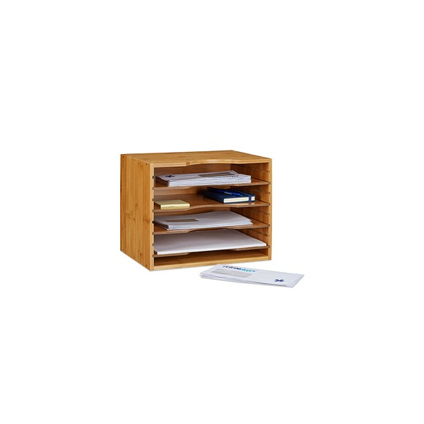 4052025203221 - Relaxdays Briefablage aus Bambus HBT ca 26 x 33 x 245 cm Ablagesystem für den Schreibtisch Dokumentenablage mit 4 variablen Einlegeböden 4052025203221 - Relaxdays Briefablage aus Bambus HBT ca 26 x 33 x 245 cm Ablagesystem für den Schreibtisch Dokumentenablage mit 4 variablen Einlegeböden