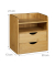 Schreibtisch-Organizer braun Bambus 2 Schubladen, 2 Ablagen Fächer 20,0 x 13,0 x 21,0 cm