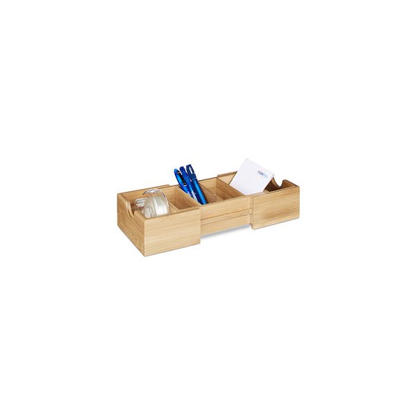 4052025203344 - Karteikasten DIN-A8 Bambus Visitenkarten Organizer zum Ausziehen h x b x t ca 55 x 13 x 30 cm natur - Relaxdays 4052025203344 - Karteikasten DIN-A8 Bambus Visitenkarten Organizer zum Ausziehen h x b x t ca 55 x 13 x 30 cm natur - Relaxdays