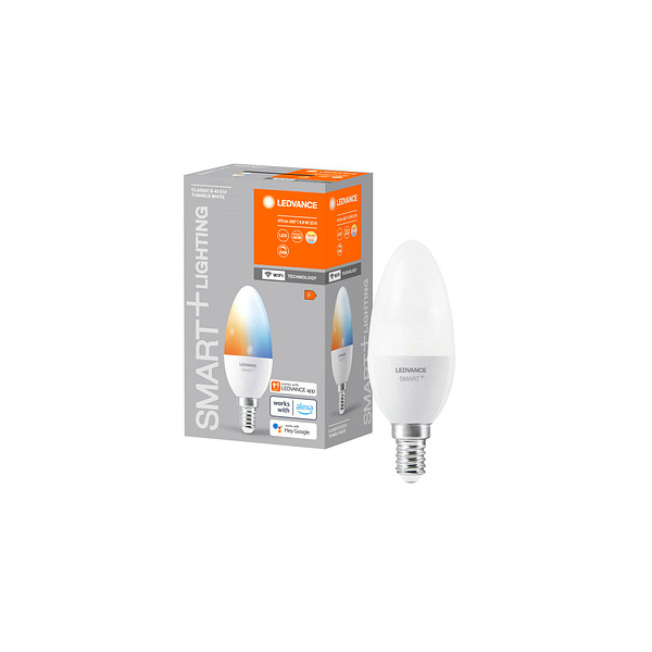 4058075778573 - Smarte LED-Lampe mit WiFi Technologie Sockel E14 Dimmbar Lichtfarbe änderbar (2700-6500K) ersetzt Glühlampen mit 40 w smart+ WiFi Candle Tunable 4058075778573 - Smarte LED-Lampe mit WiFi Technologie Sockel E14 Dimmbar Lichtfarbe änderbar (2700-6500K) ersetzt Glühlampen mit 40 w smart+ WiFi Candle Tunable