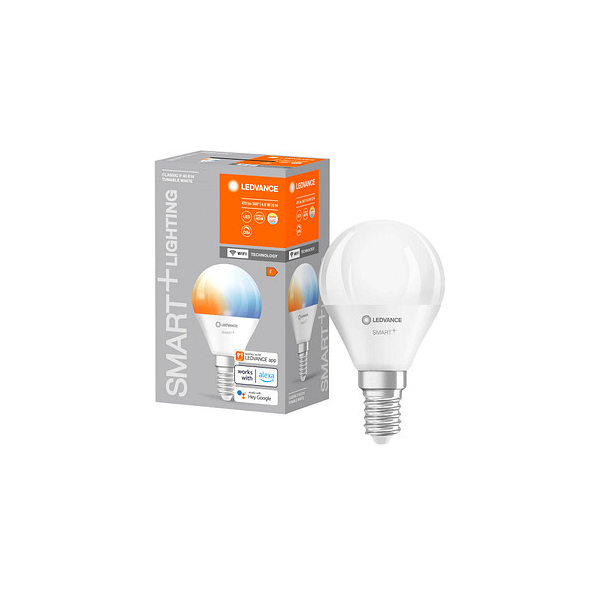 4058075778634 - Ledvance Smarte LED-Lampe mit WiFi Technologie Sockel E14 Dimmbar Lichtfarbe änderbar (2700-6500K) ersetzt Glühlampen mit 40 w smart+ WiFi Mini 4058075778634 - Ledvance Smarte LED-Lampe mit WiFi Technologie Sockel E14 Dimmbar Lichtfarbe änderbar (2700-6500K) ersetzt Glühlampen mit 40 w smart+ WiFi Mini