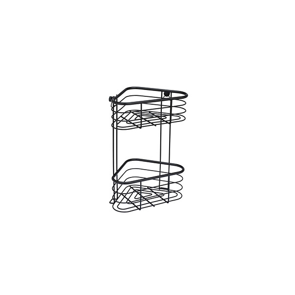 4008838380093 - Badregal WENKO Trestina schwarz Regale B H T 25cm x 35cm x 165cm Edelstahl Eckregal 2 Etagen B25cm H35cm T165cm 4008838380093 - Badregal WENKO Trestina schwarz Regale B H T 25cm x 35cm x 165cm Edelstahl Eckregal 2 Etagen B25cm H35cm T165cm