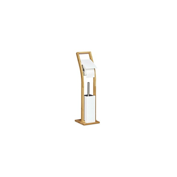 4052025203214 - Stand wc Garnitur Holz hbt 75 x 19 x 19 cm Toilettenbürstenhalter aus Bambus mit Toilettenpapierhalter und Klobürste als Klorollenhalter freistehend 4052025203214 - Stand wc Garnitur Holz hbt 75 x 19 x 19 cm Toilettenbürstenhalter aus Bambus mit Toilettenpapierhalter und Klobürste als Klorollenhalter freistehend