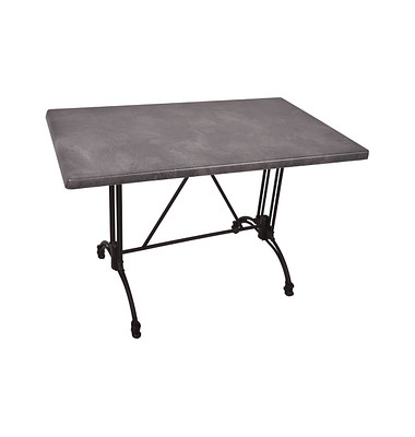 Bistrotisch MORENA 305414-1, 74cm (H), 110x70cm (BxT), rechteckig, dunkelgrau / schwarz