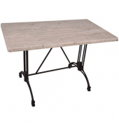 Bistrotisch MORENA 305420-1, 74cm (H), 110x70cm (BxT), rechteckig, hellbraun / schwarz