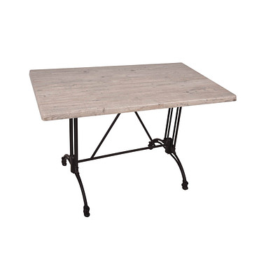 Bistrotisch MORENA 305420-1, 74cm (H), 110x70cm (BxT), rechteckig, hellbraun / schwarz
