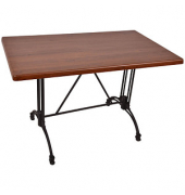 Bistrotisch MORENA 305427-1, 74cm (H), 120x80cm (BxT), rechteckig, dunkelbraun / schwarz
