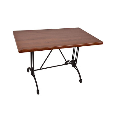Bistrotisch MORENA 305427-1, 74cm (H), 120x80cm (BxT), rechteckig, dunkelbraun / schwarz