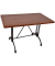Bistrotisch MORENA 305427-1, 74cm (H), 120x80cm (BxT), rechteckig, dunkelbraun / schwarz