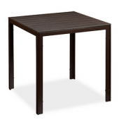Gartentisch braun quadratisch 77,5 x 77,5 x 74,5 cm