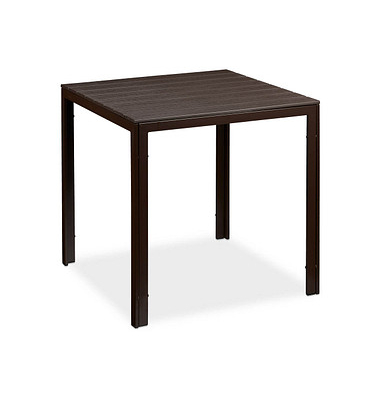 Gartentisch braun quadratisch 77,5 x 77,5 x 74,5 cm
