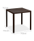 Gartentisch braun quadratisch 77,5 x 77,5 x 74,5 cm