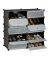 Schuhschrank schwarz, transparent 10 Fachböden 94,0 x 36,5 x 90,0 cm