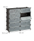Schuhschrank schwarz, transparent 10 Fachböden 94,0 x 36,5 x 90,0 cm