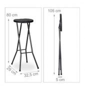 Hocker 10020763_46 BASTIAN, schwarz, bis 120kg