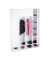Kleiderschrank weiß, transparent 18 Fachböden 145,0 x 36,5 x 198,0 cm