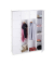 Kleiderschrank weiß, transparent 14 Fachböden 145,0 x 36,5 x 180,0 cm