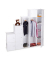 Kleiderschrank weiß, transparent 14 Fachböden 145,0 x 36,5 x 180,0 cm