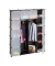 Kleiderschrank schwarz, transparent 14 Fachböden 145,0 x 36,5 x 180,0 cm