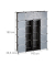 Kleiderschrank schwarz, transparent 14 Fachböden 145,0 x 36,5 x 180,0 cm
