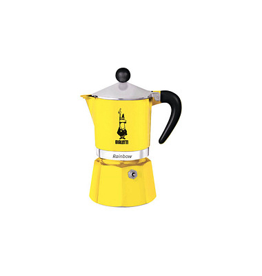 Rainbow Espressokocher gelb, 3 Tassen Rainbow Espressokocher gelb, 3 Tassen