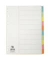 Kartonregister KF34029, 10-teilig blanko, A4, 175 g/m², farbige Taben, 10-teilig