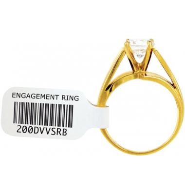 Folienetiketten für Schmuck und Kabel, Maße 11mm x 52mm