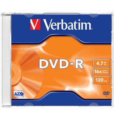 DVD-Rohlinge 43519 DVD-R, 4,7GB / 120 Min, Jewel Case 